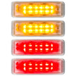 Dodge 94-01 RAM Dually Fender Lenses (4-Piece Set) w/ 2 Red LED Lights & 2 Amber LED Lights - Clear Lens w/ Chrome Trim - Image 2