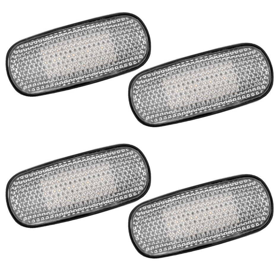Dodge 02-09 RAM Dually Fender Lenses (4-Piece Set) w/ 2 Red LED Lights & 2 Amber LED Lights - Clear Lens w/ Chrome Trim - Image 3