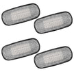 Dodge 02-09 RAM Dually Fender Lenses (4-Piece Set) w/ 2 Red LED Lights & 2 Amber LED Lights - Clear Lens w/ Chrome Trim - Image 3