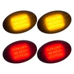Ford 99-10 Superduty Dually Fender Lenses (4-Piece Set) w/ 2 Red LED Lights & 2 Amber LED Lights - Smoked Lens w/ Black Trim - Image 2