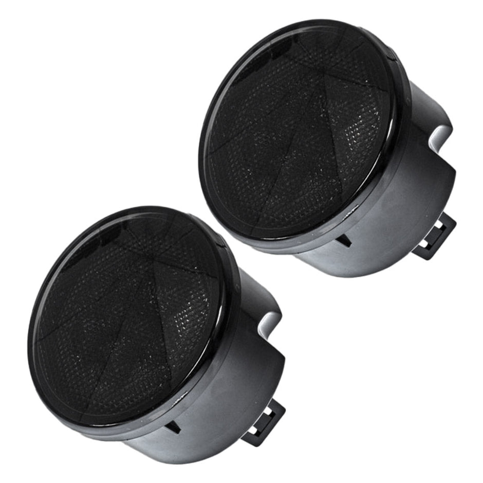 Jeep 07-18 JK Wrangler Round Front Turn Signal Lenses with White LED's Located Under Front Headlights - Smoked Lens - Image 4