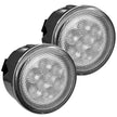Jeep 07-18 JK Wrangler Round Front Turn Signal Lenses with Amber LED's Located Under Front Headlights - Clear Lens - Image 2