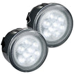 Jeep 07-18 JK Wrangler Round Front Turn Signal Lenses with White LED's Located Under Front Headlights - Clear Lens - Image 3