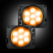 Jeep 07-18 JK Wrangler Round Front Fender Lenses with Amber LED's Located on Front Side Fender - Smoked Lens - Image 2