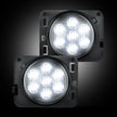 Jeep 07-18 JK Wrangler Round Front Fender Lenses with White LED's Located on Front Side Fender - Clear Lens - Image 3
