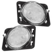 Jeep 07-18 JK Wrangler Round Front Fender Lenses with White LED's Located on Front Side Fender - Clear Lens - Image 4