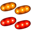 Ford 11-23 Superduty Dually Fender Lenses (4-Piece Set) w/ 2 Red LED Lights & 2 Amber LED Lights - Clear Lens w/ Chrome Trim - Image 2