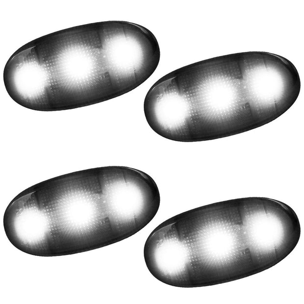 Ford 11-23 Superduty Dually Fender Lenses (4-Piece Set) w/ 4 White LED Lights - Smoked Lens w/ Black Trim - Image 2