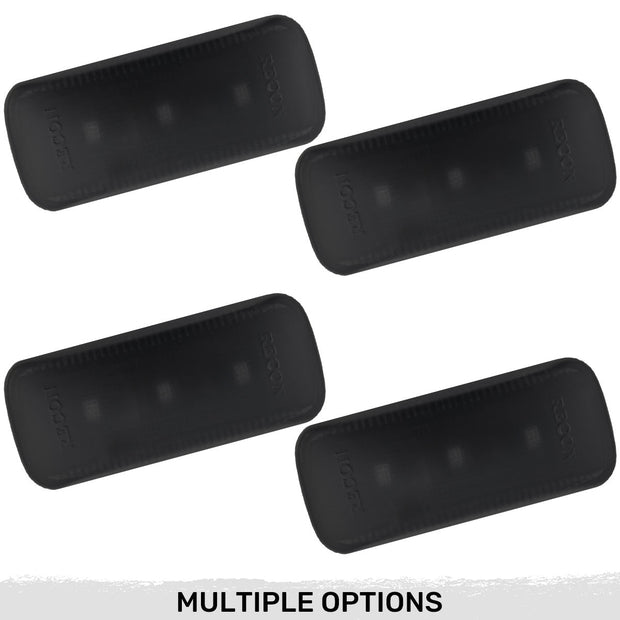 Dodge 10-21 RAM Dually Fender Lenses (4-Piece Set) w/ 2 Red LED Lights & 2 Amber LED Lights - Smoked Lens w/ Black Trim