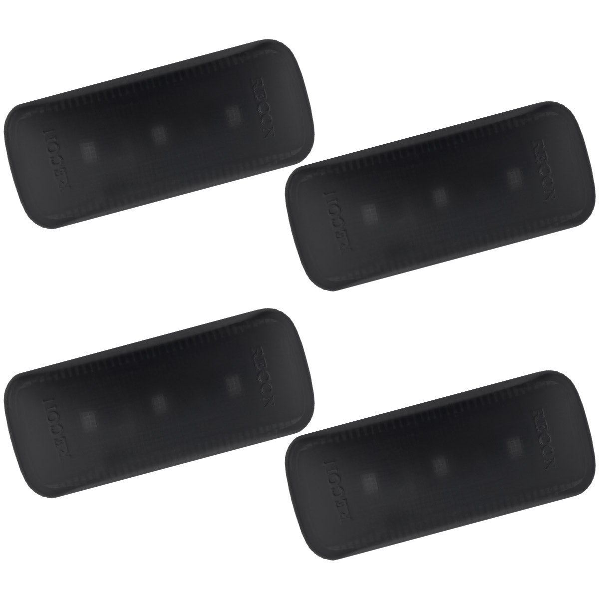 Dodge 10-21 RAM Dually Fender Lenses (4-Piece Set) w/ 2 Red LED Lights & 2 Amber LED Lights - Smoked Lens w/ Black Trim - Image 3