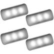 Dodge 10-21 RAM Dually Fender Lenses (4-Piece Set) w/ 4 White LED Lights - Clear Lens w/ Chrome Trim