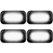 GMC & Chevy 15-23 Sierra & Silverado (3rd & 4th GEN) Dually Fender Lenses (4-Piece Set) w/ 4 White LED Lights - Smoked Lens w/ Black Trim - Image 2