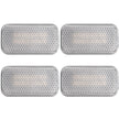GMC & Chevy 15-23 Sierra & Silverado (3rd & 4th GEN) Dually Fender Lenses (4-Piece Set) w/ 4 White LED Lights - Clear Lens w/ Chrome Trim
