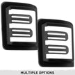 Ford 08-16 F250/F350 Superduty Side Mirror Lenses (2-Piece Set) w/ WHITE LED Running Lights & AMBER Scanning LED Turn Signals - Smoked Lens