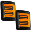 Ford 08-16 F250/F350 Superduty Side Mirror Lenses (2-Piece Set) w/ Ultra High-Power AMBER OLED Running Lights & Ultra High-Power AMBER Scanning OLED Turn Signals - Smoked Lens - Image 3