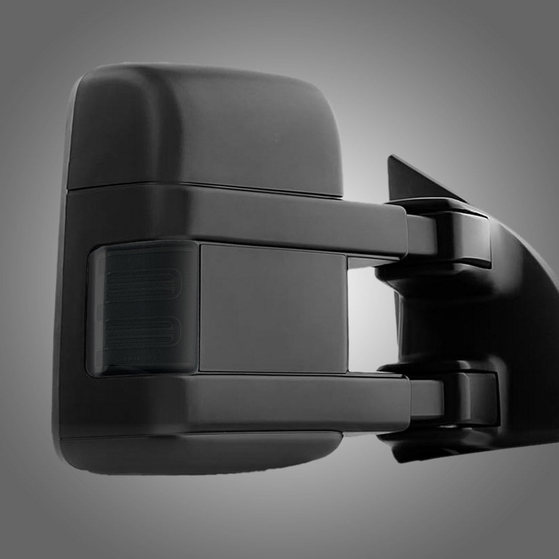 Ford 08-16 F250/F350 Superduty Side Mirror Lenses (2-Piece Set) w/ WHITE LED Running Lights & AMBER Scanning LED Turn Signals - Smoked Lens - Image 5