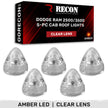 Dodge 94-98 RAM (5-Piece Set) Clear Cab Roof Light Lens with Amber 194 Bulbs - Complete Kit With Wiring & Hardware - Image 5