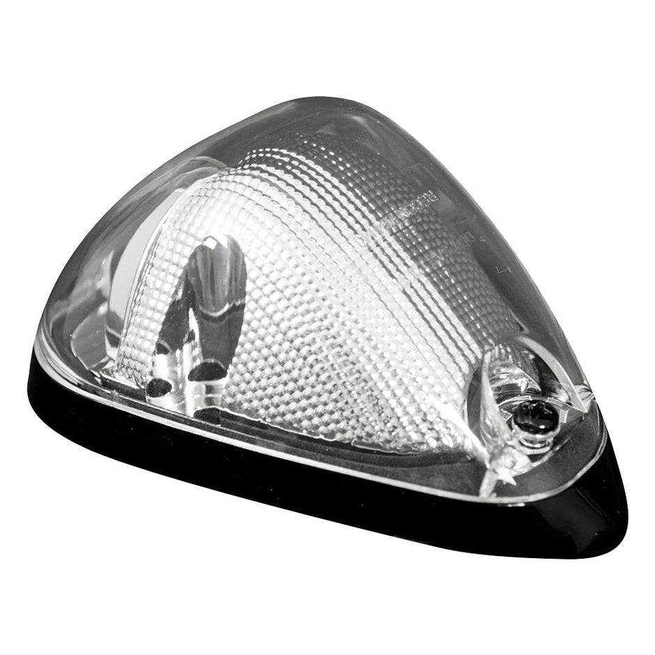 Dodge 94-98 RAM (5-Piece Set) Clear Cab Roof Light Lens with Amber 194 Bulbs - Complete Kit With Wiring & Hardware
