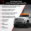 Ford 99-16 Superduty (5-Piece Set) Amber Cab Roof Light Lenses Only & Amber Xenon Bulbs - Image 3