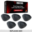 Ford 99-16 Superduty (5-Piece Set) Smoked Cab Roof Light Lenses Only & Amber Xenon Bulbs