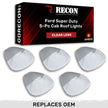 Ford 99-16 Superduty (5-Piece Set) Clear Cab Roof Light Lenses Only & Amber Xenon Bulbs