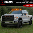 Ford 99-16 Superduty (5-Piece Set) Clear Cab Roof Light Lenses Only & Amber Xenon Bulbs - Image 2