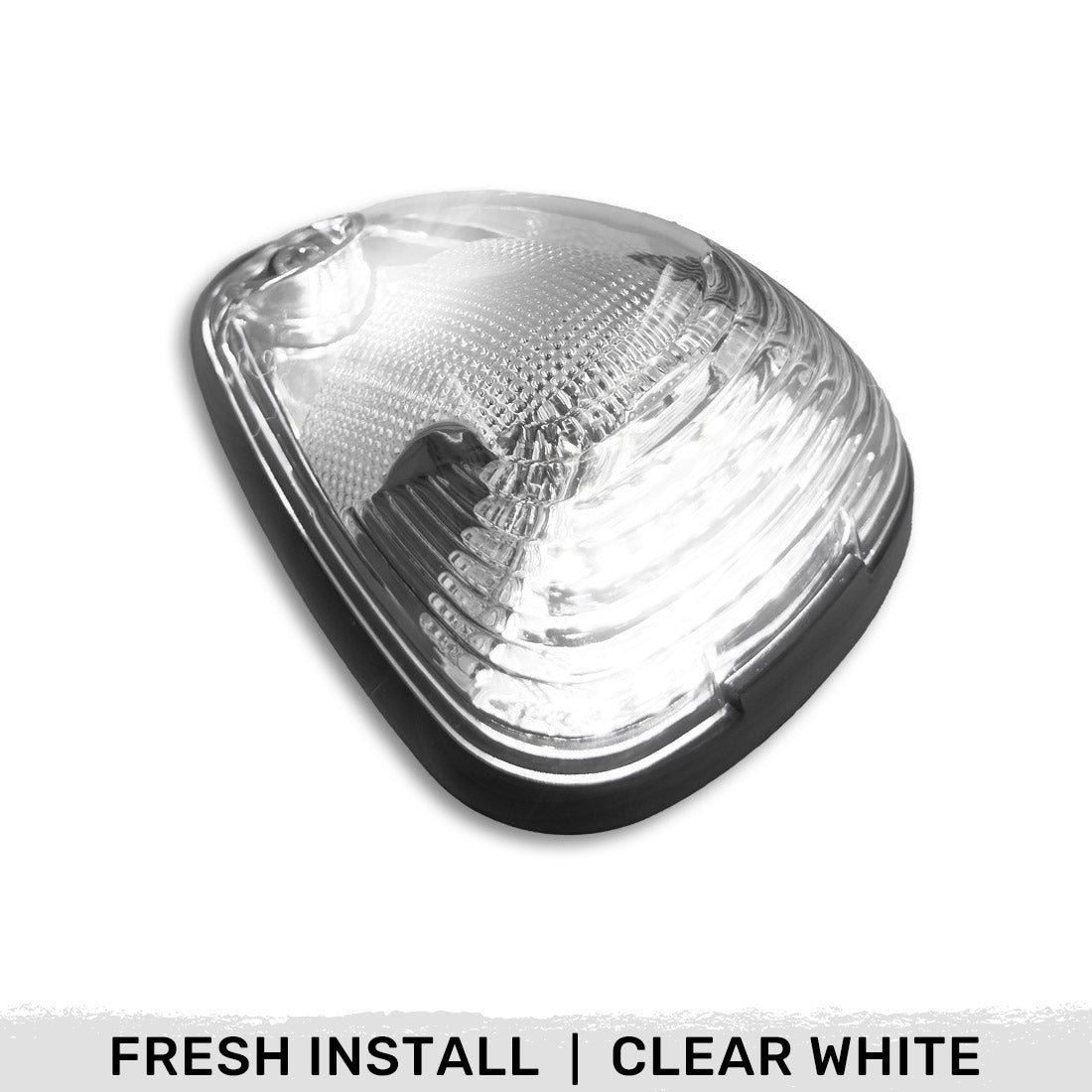 Ford 99-16 Superduty (1-Piece Single Cab Light) Clear Cab Roof Light Lens with 2-Way Forward & Rear Facing White ULTRA High-Power LEDs - 1-Piece Single Cab Light ONLY - Image 2