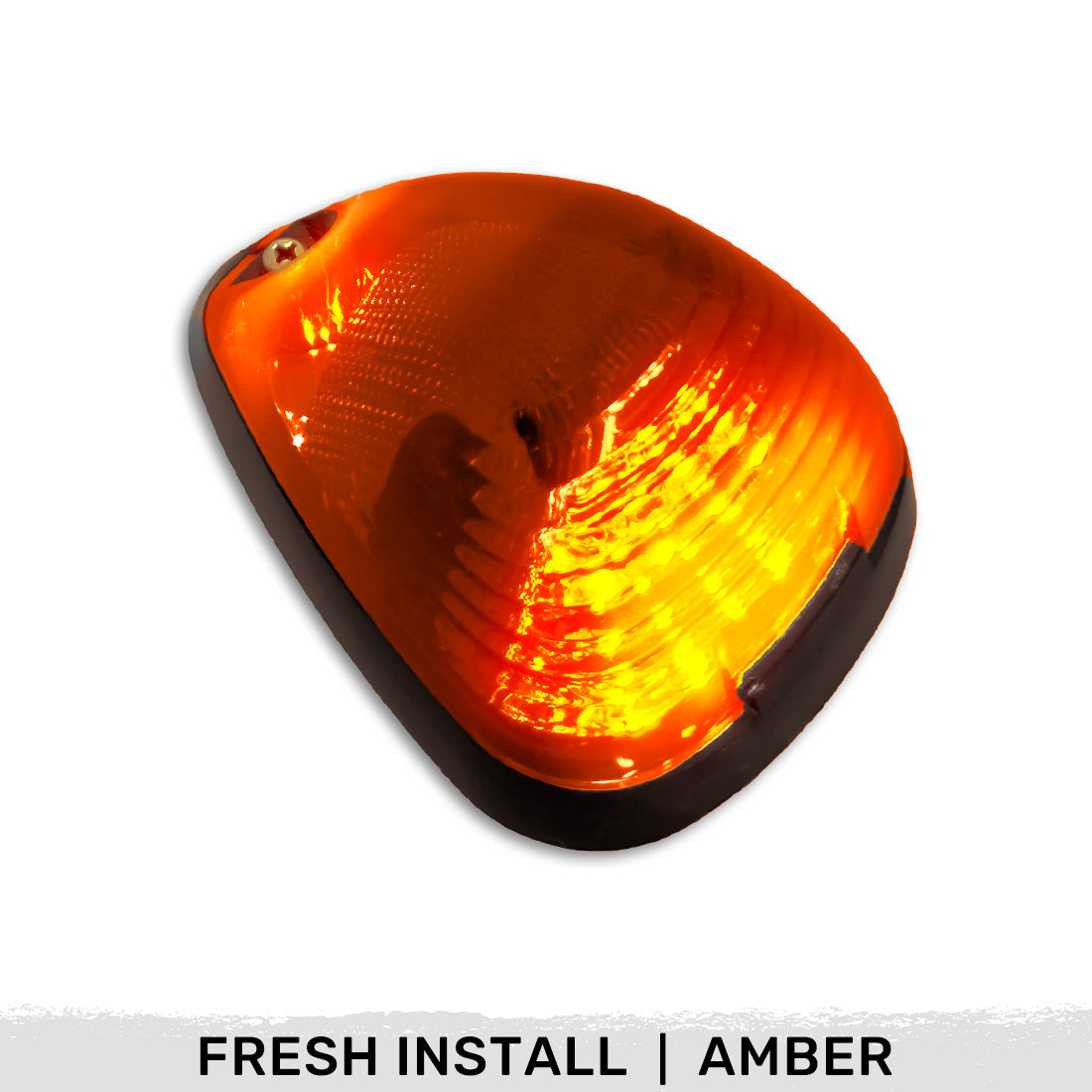 Ford 99-16 Superduty (1-Piece Single Cab Light) Amber Cab Roof Light Lens with 2-Way Forward & Rear Facing Amber ULTRA High-Power LEDs - 1-Piece Single Cab Light ONLY - Image 2