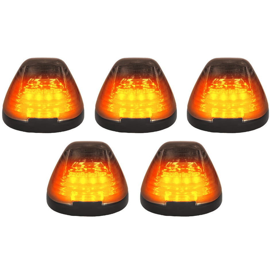 Ford 99-16 Superduty (5-Piece Set) Smoked Cab Roof Light Lens with 2-Way Forward & Rear Facing Amber ULTRA High-Power LEDs - (Complete Wiring Kit Sold Separately) - Image 6