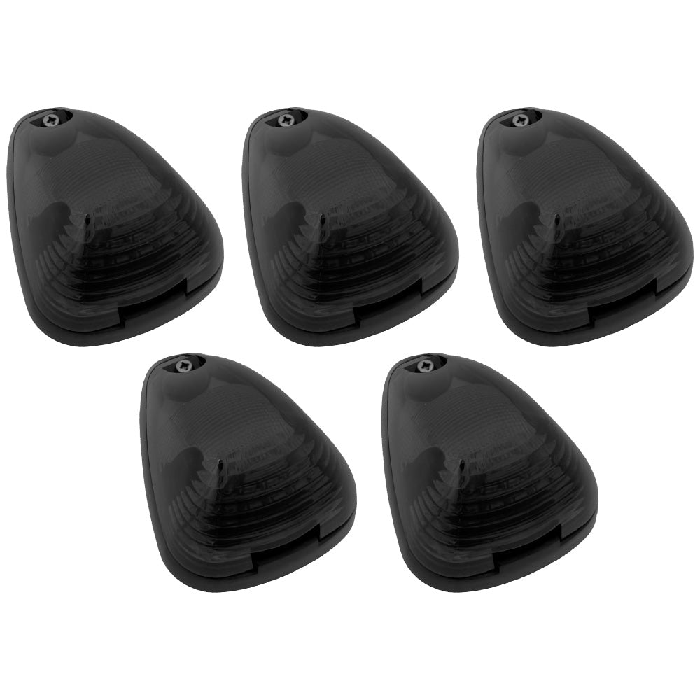 Ford 99-16 Superduty (5-Piece Set) Smoked Cab Roof Light Lens with 2-Way Forward & Rear Facing Amber ULTRA High-Power LEDs - (Complete Wiring Kit Sold Separately) - Image 4