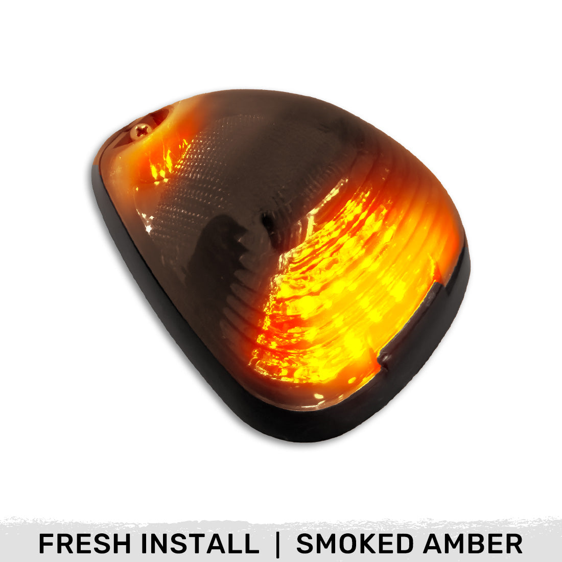 Ford 99-16 Superduty (1-Piece Single Cab Light) Smoked Cab Roof Light Lens with 2-Way Forward & Rear Facing Amber ULTRA High-Power LEDs - 1-Piece Single Cab Light ONLY - Image 4