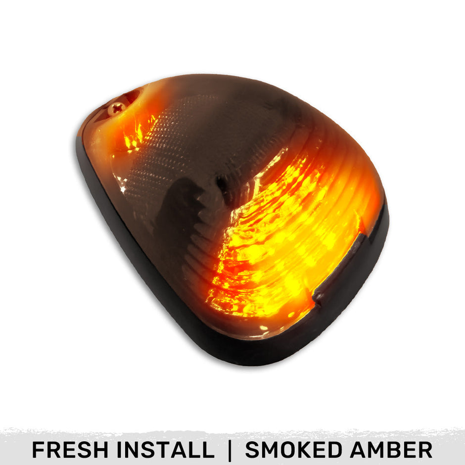 Ford 99-16 Superduty (1-Piece Single Cab Light) Smoked Cab Roof Light Lens with 2-Way Forward & Rear Facing Amber ULTRA High-Power LEDs - 1-Piece Single Cab Light ONLY - Image 4