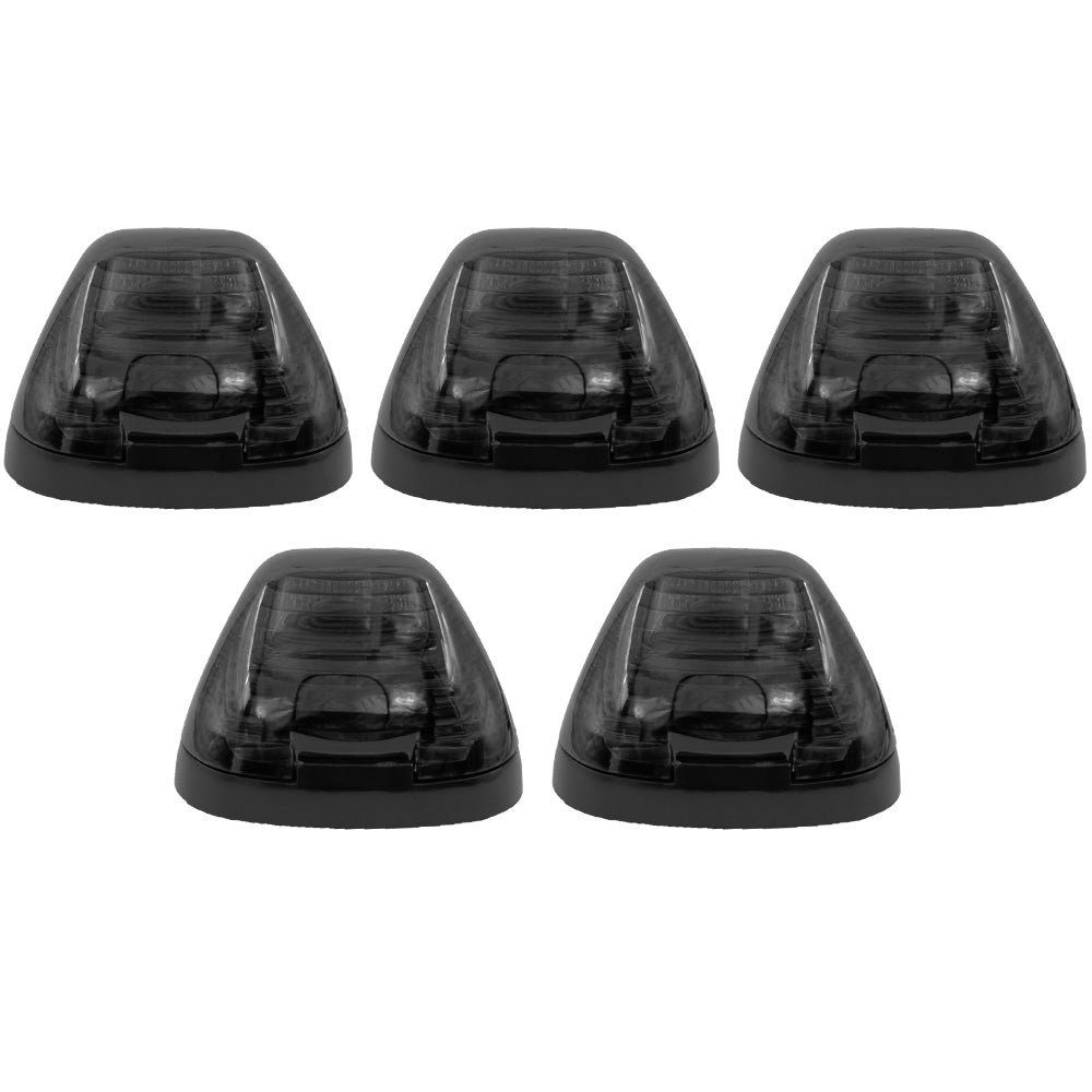 Ford 99-16 Superduty (5-Piece Set) Smoked Cab Roof Light Lens with 2-Way Forward & Rear Facing White ULTRA High-Power LEDs - (Complete Wiring Kit Sold Separately) - Image 4