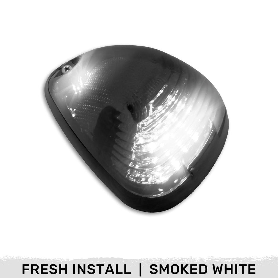 Ford 99-16 Superduty (1-Piece Single Cab Light) Smoked Cab Roof Light Lens with 2-Way Forward & Rear Facing White ULTRA High-Power LEDs - 1-Piece Single Cab Light ONLY - Image 2