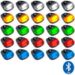 Ford 99-16 Superduty (5-Piece Set) Smoked Cab Roof Light Lens with RGB (Multi-Colored) High-Power LED's - Complete Kit With Wiring & Hardware - ATTN: Cab Lights are User Controlled by Bluetooth Using App Thru Mobile Phone / Tablet - MULTI-COLORED - Image 2