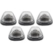 Ford 99-16 Superduty (5-Piece Set) Clear Cab Roof Light Lens with 2-Way Forward & Rear Facing Amber ULTRA High-Power LEDs - (Complete Wiring Kit Sold Separately)