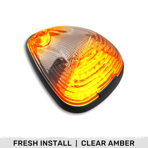 Ford 99-16 Superduty (1-Piece Single Cab Light) Clear Cab Roof Light Lens with 2-Way Forward & Rear Facing Amber ULTRA High-Power LEDs - 1-Piece Single Cab Light ONLY - Image 2