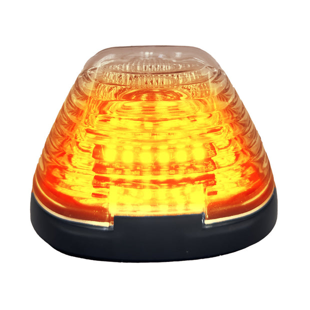 Ford 99-16 Superduty (1-Piece Single Cab Light) Clear Cab Roof Light Lens with 2-Way Forward & Rear Facing Amber ULTRA High-Power LEDs - 1-Piece Single Cab Light ONLY