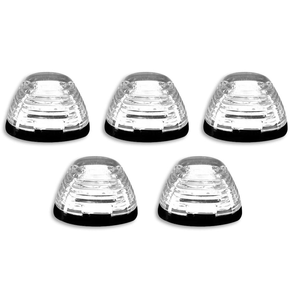 Ford 99-16 Superduty (5-Piece Set) Clear Lens with White & Amber Strobe LED's & White or Amber Running Light LED's - Complete Kit With Wiring & Hardware - Image 3