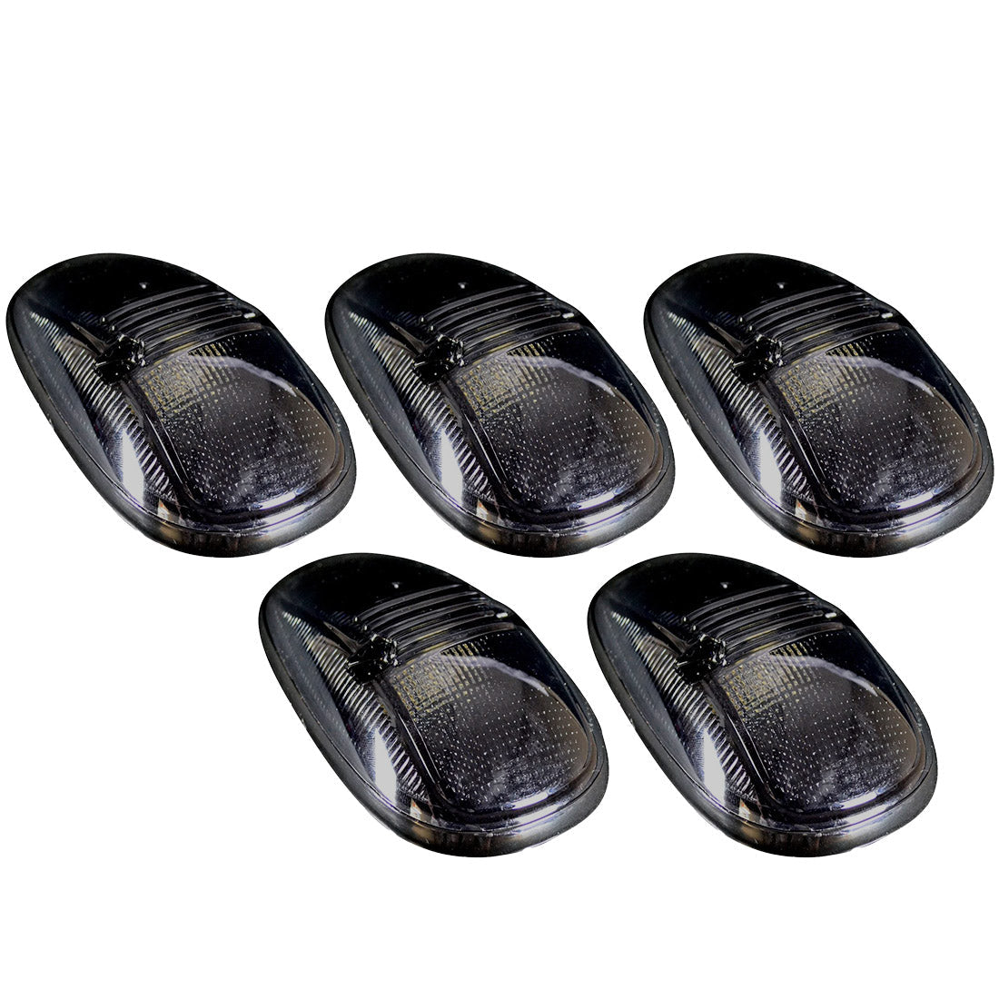 Dodge 99-02 RAM (5-Piece Set) Smoked Cab Roof Light Lens with Amber LED's - Image 2