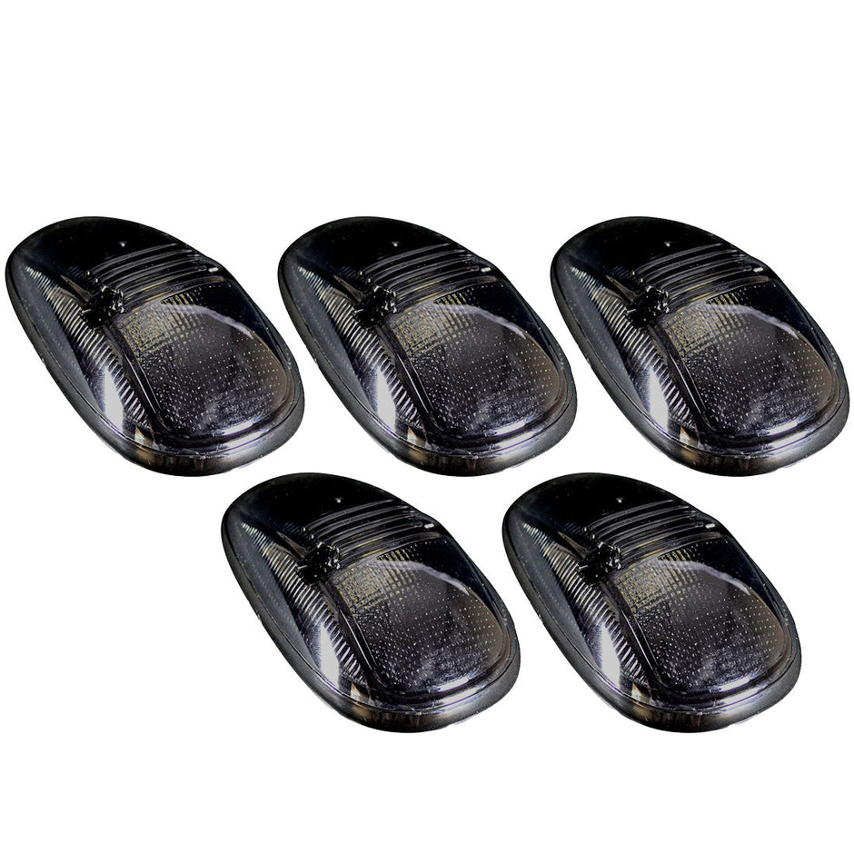 Dodge 99-02 RAM (5-Piece Set) Smoked Cab Roof Light Lens with Amber LED's - Image 2