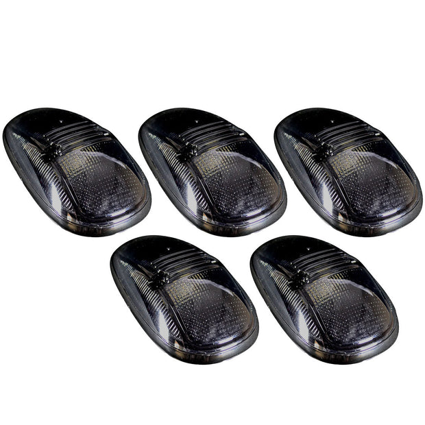 Dodge 99-02 RAM (5-Piece Set) Smoked Cab Roof Light Lens with Amber LED's - Image 2