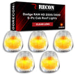 Dodge 99-02 RAM (5-Piece Set) Clear Cab Roof Light Lens with Amber LED's