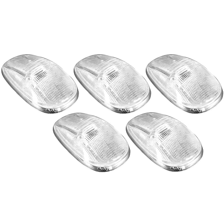 Dodge 99-02 RAM (5-Piece Set) Clear Cab Roof Light Lens with Amber LED's - Image 2