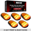 Dodge 03-18 RAM Heavy-Duty 2500 & 3500 (5-Piece Set) Amber Cab Roof Light Lens with 2-Way Forward & Rear Facing Amber ULTRA High-Power LEDs - (Complete Wiring Kit Sold Separately)
