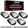 Dodge 03-18 RAM Heavy-Duty 2500 & 3500 (5-Piece Set) Smoked Cab Roof Light Lens with 2-Way Forward & Rear Facing White ULTRA High-Power LEDs - (Complete Wiring Kit Sold Separately)