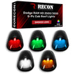 Dodge 03-18 RAM Heavy-Duty 2500 & 3500 (5-Piece Set) Smoked Cab Roof Light Lens with RGB (Multi-Colored) High-Power LED's - Complete Kit With Wiring & Hardware - ATTN: Cab Lights are User Controlled by Bluetooth Using App Thru Mobile Phone / Tablet - MULTI-COLORED - Image 3