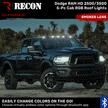 Dodge 03-18 RAM Heavy-Duty 2500 & 3500 (5-Piece Set) Smoked Cab Roof Light Lens with RGB (Multi-Colored) High-Power LED's - Complete Kit With Wiring & Hardware - ATTN: Cab Lights are User Controlled by Bluetooth Using App Thru Mobile Phone / Tablet - MULTI-COLORED - Image 4