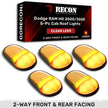 Dodge 03-18 RAM Heavy-Duty 2500 & 3500 (5-Piece Set) Clear Cab Roof Light Lens with 2-Way Forward & Rear Facing Amber ULTRA High-Power LEDs - (Complete Wiring Kit Sold Separately)
