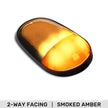 Dodge 03-18 RAM Heavy-Duty 2500 & 3500 (1-Piece Single Cab Light) Smoked Cab Roof Light Lens with 2-Way Forward & Rear Facing Amber ULTRA High-Power LEDs - 1-Piece Single Cab Light ONLY